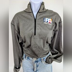 Ski North Face Gray Thermal Quarter-Zip Sweatshirt